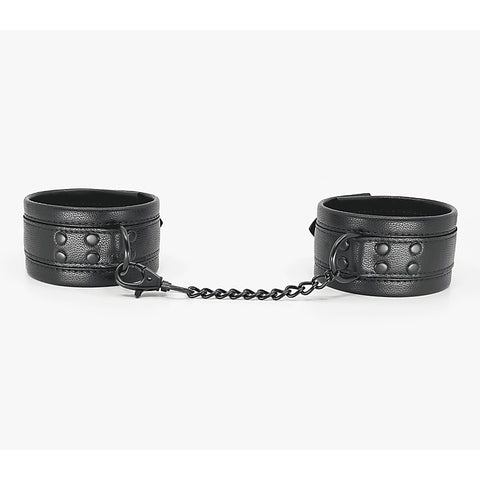 Love In Leather Padded Faux Leather Ankle Restraints - Cuffs And Restraints