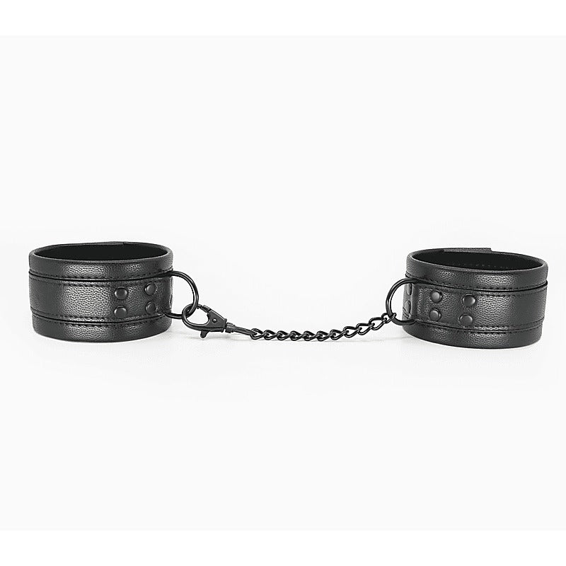 Love In Leather Padded Faux Leather Ankle Restraints - Cuffs And Restraints