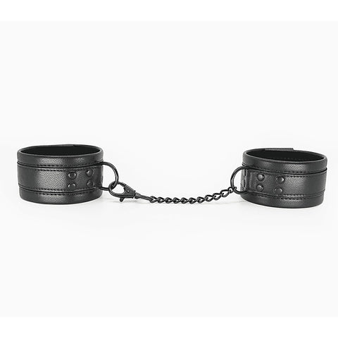 Love In Leather Padded Faux Leather Ankle Restraints - Cuffs And Restraints