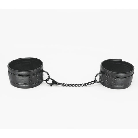 Love In Leather Padded Faux Leather Ankle Restraints - Cuffs And Restraints