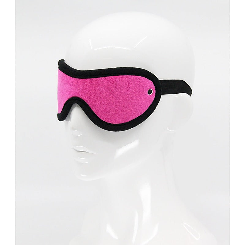 Love In Leather Soft Faux Fur BDSM Play Blindfold - Masks And Blindfolds