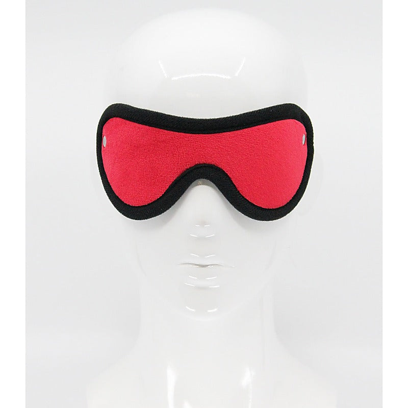 Love In Leather Soft Faux Fur BDSM Play Blindfold - Masks And Blindfolds