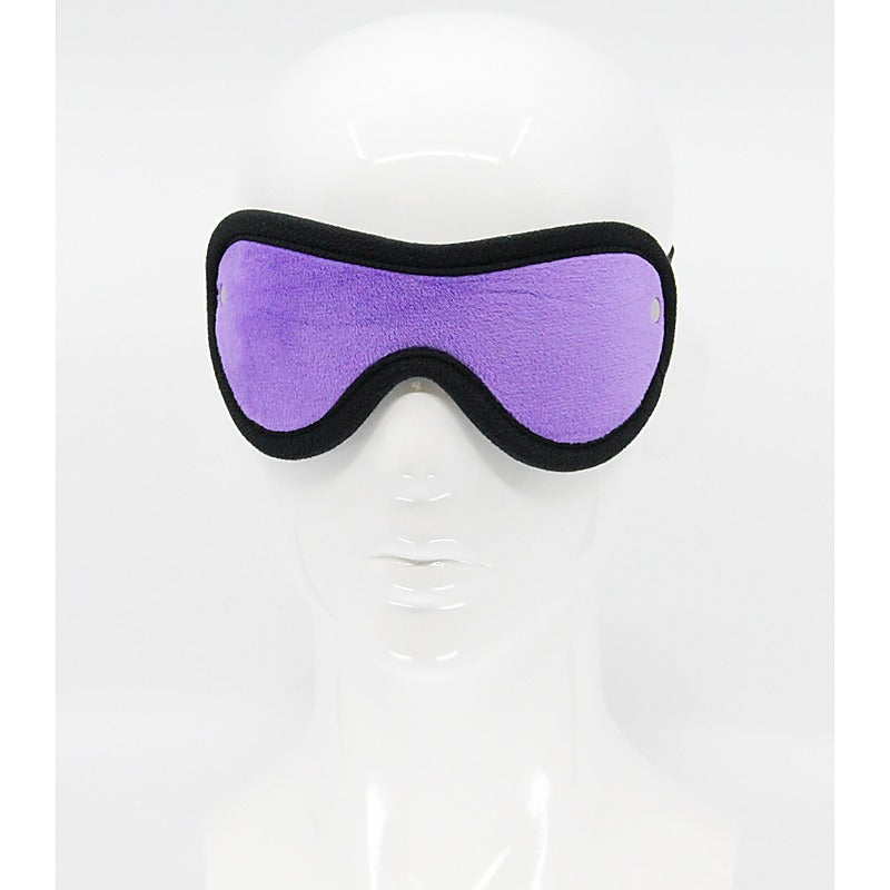 Love In Leather Soft Faux Fur BDSM Play Blindfold - Masks And Blindfolds