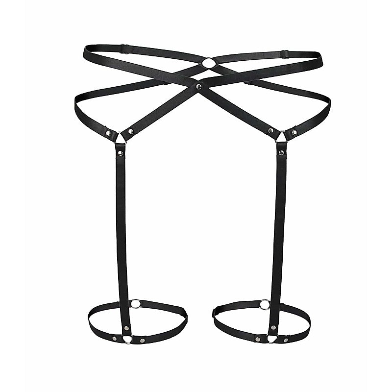 BDSM Play Elastic Leg Harness by Love In Leather - Her Fetish