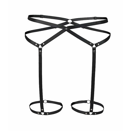 Bdsm Play Elastic Leg Harness By Love In Leather - Her Fetish