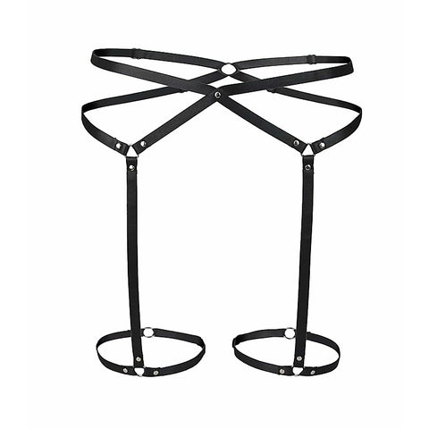 BDSM Play Elastic Leg Harness by Love In Leather - Her Fetish