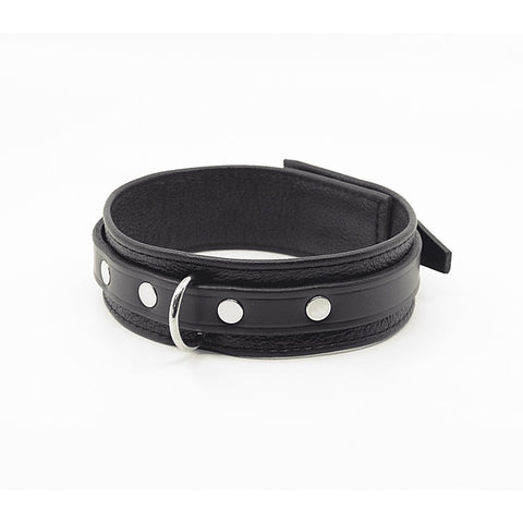 Love In Leather Flat & Grained Italian Leather Collar - Collars and Leads