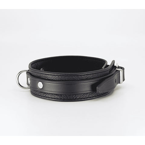 Love In Leather Flat & Grained Italian Leather Collar - Collars and Leads