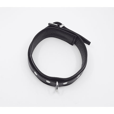 Love In Leather Flat & Grained Italian Leather Collar - Collars and Leads