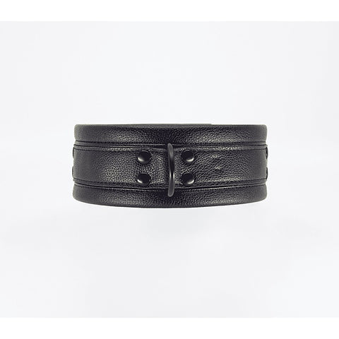 Love In Leather Faux Leather Collar & Lead Set Black - Collars and Leads
