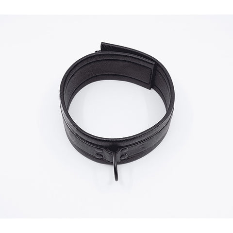 Love In Leather Faux Leather Collar & Lead Set Black - Collars and Leads