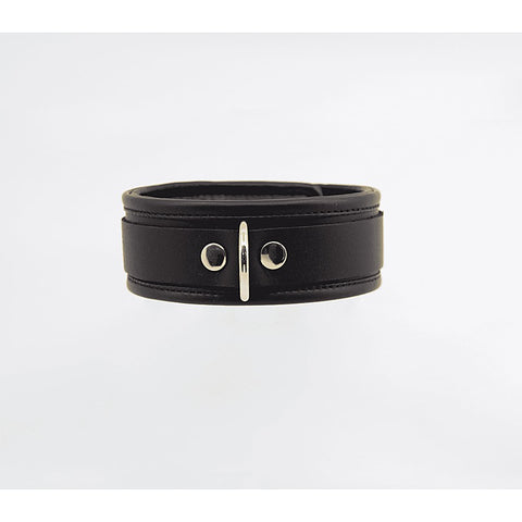 Love In Leather Fetish Collar with Coloured Hardware - Collars and Leads