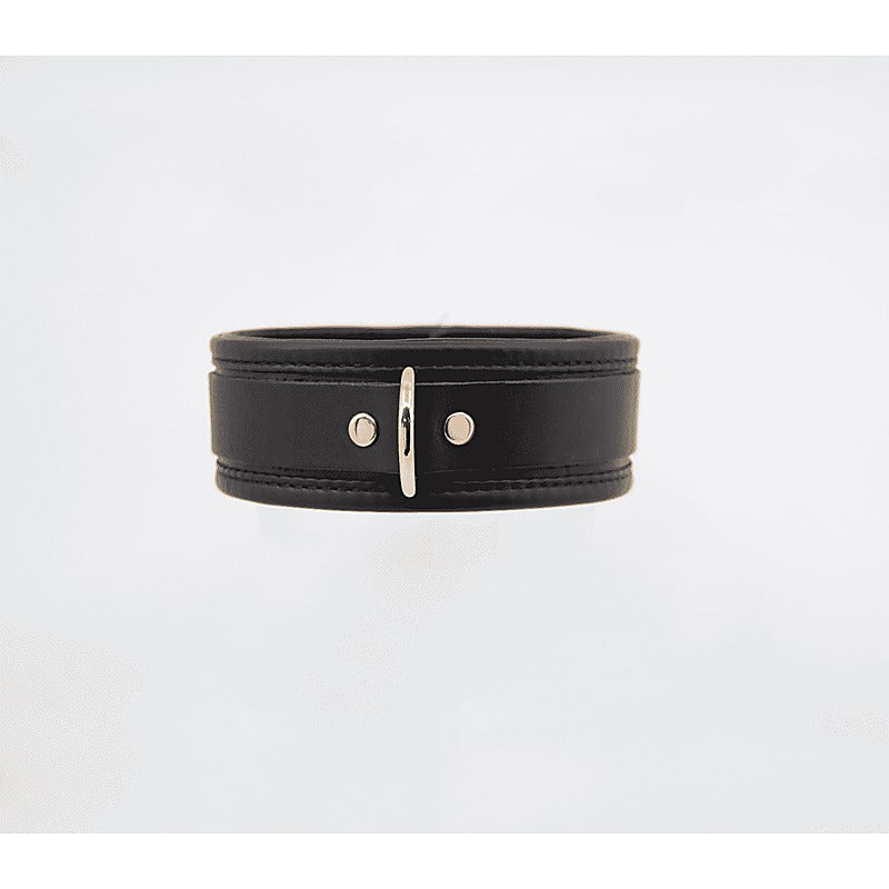 Love In Leather Fetish Collar with Coloured Hardware - Collars and Leads