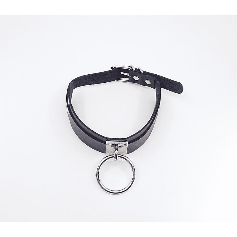 Love In Leather O-Ring Faux Leather BDSM Collar - Collars and Leads