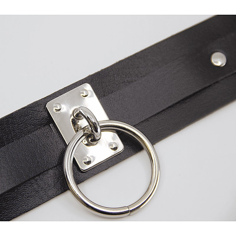 Love In Leather O-Ring Faux Leather BDSM Collar - Collars and Leads