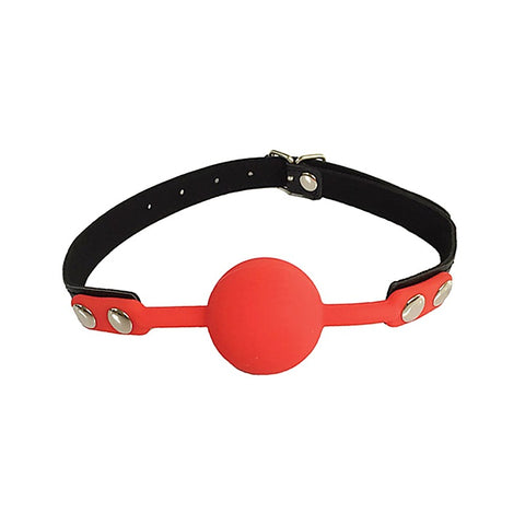 Fetish Play Gag With Silicone Ball By Love In Leather - Bondage Gags and Bits