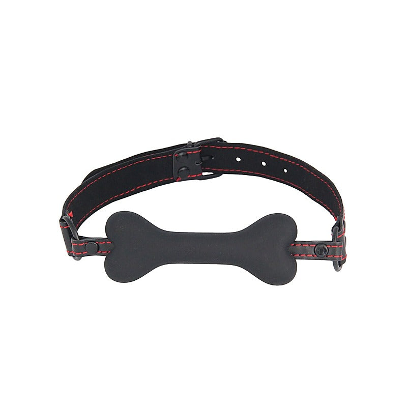Solid Silicone Bdsm Play Bone Gag By Love In Leather - Bondage Gags and Bits