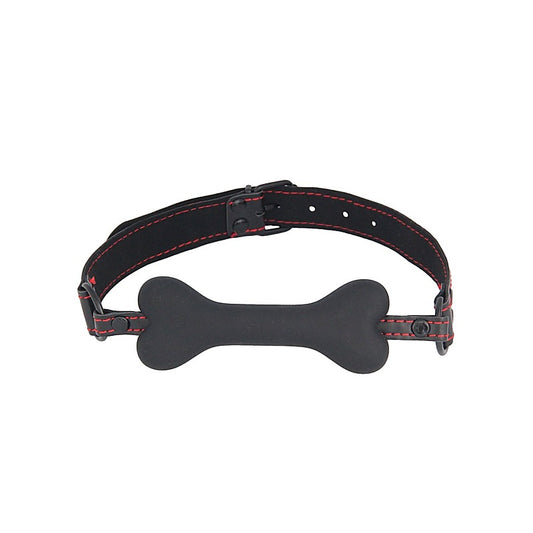 Solid Silicone Bdsm Play Bone Gag By Love In Leather - Bondage Gags and Bits