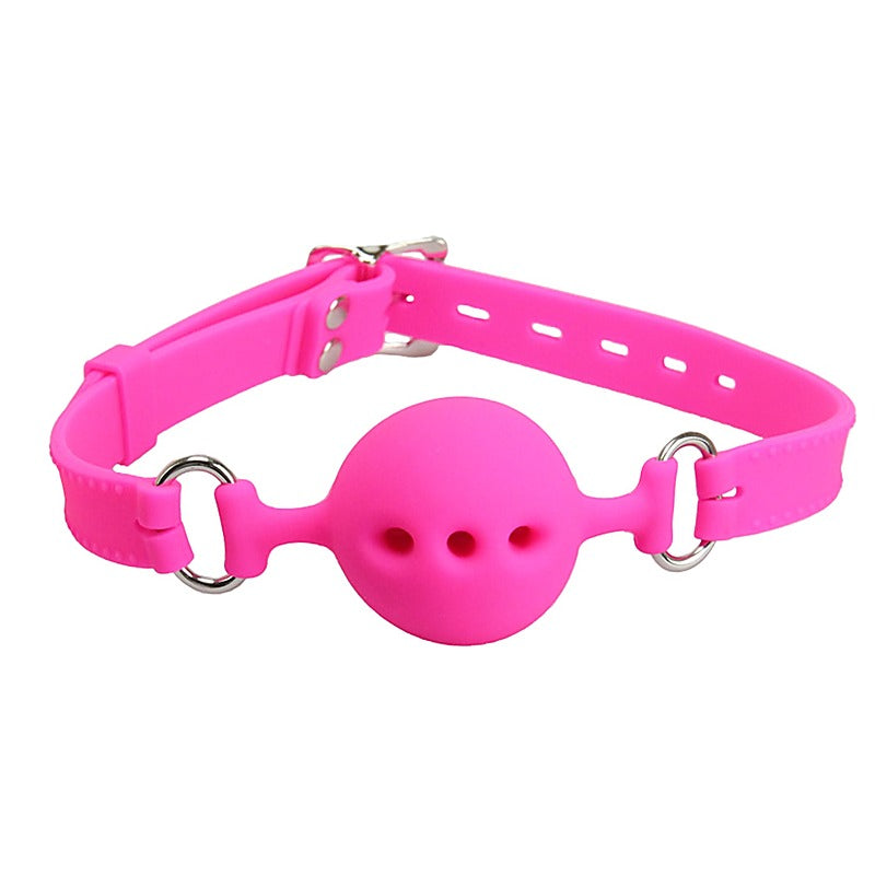 Silicone Gag With Breathable Ball By Love In Leather - Bondage Gags and Bits