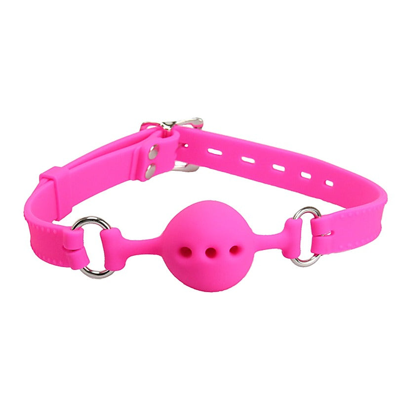 Silicone Gag With Petite Breathable Ball By Love In Leather - Bondage Gags and Bits