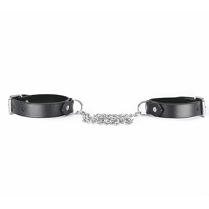 Love In Leather Classic Unlined Leather Handcuffs - Cuffs And Restraints