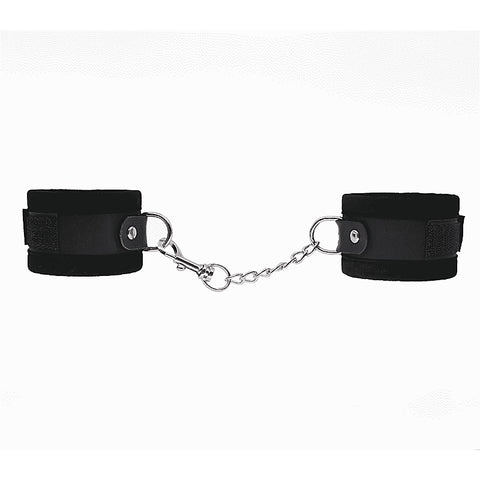 Love In Leather Lightly Padded Velveteen Hand Cuffs - Cuffs And Restraints