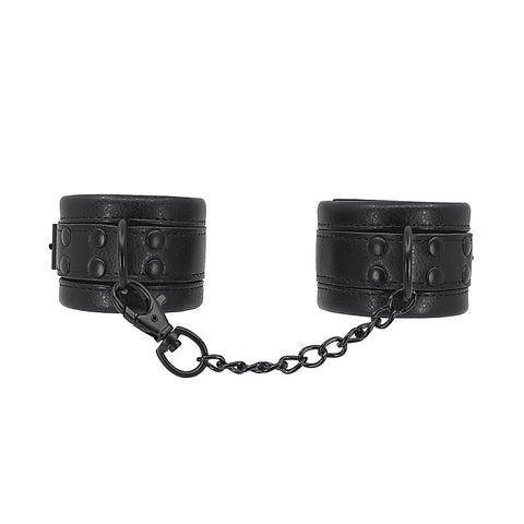 Love In Leather Padded Faux Leather Wrist Cuffs - Cuffs And Restraints