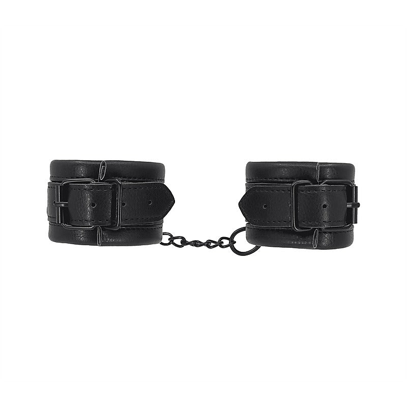 Love In Leather Padded Faux Leather Wrist Cuffs - Cuffs And Restraints