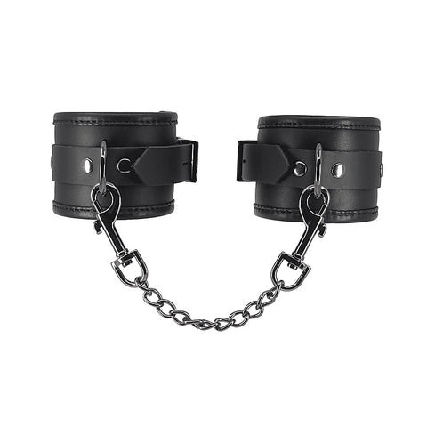 Love In Leather BDSM Hand Cuffs With Coloured Hardware - Cuffs And Restraints
