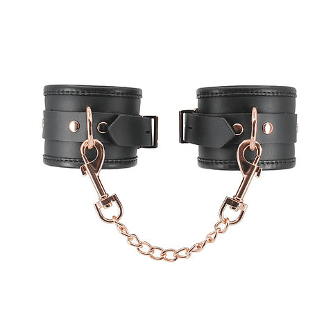 Love In Leather BDSM Hand Cuffs With Coloured Hardware - Cuffs And Restraints