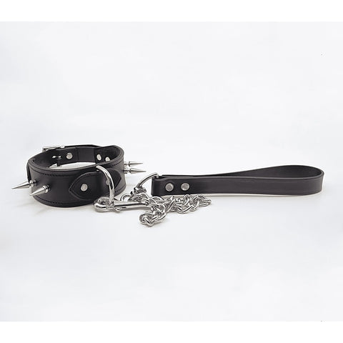 Love In Leather Fetish Play Leather & Chain Lead - Collars and Leads