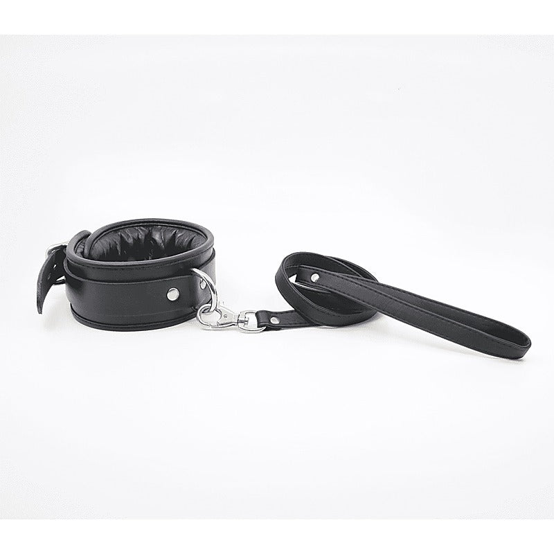 Love In Leather Long Faux Leather Bondage Lead - Collars and Leads