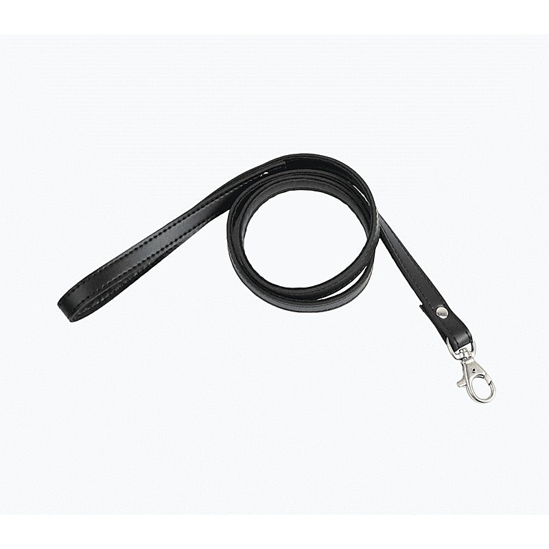 Love In Leather Long Faux Leather Bondage Lead - Collars and Leads
