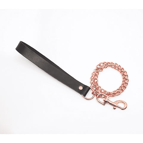 Love In Leather BDSM Chain Lead With Coloured Hardware - Collars and Leads