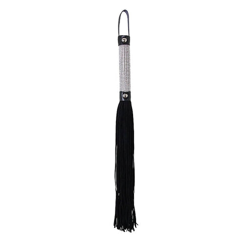 Sparkly Rhinestone Handle Bdsm Flogger By Love In Leather - Whips And Crops