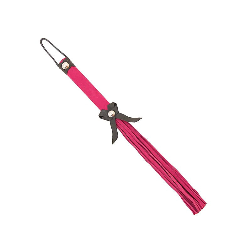 Suede Bdsm Willy Whip With Bow Detail By Love In Leather - Whips And Crops