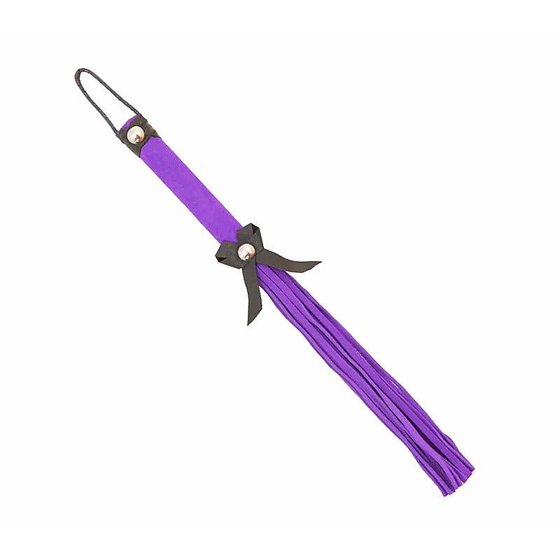 Suede Bdsm Willy Whip With Bow Detail By Love In Leather - Whips And Crops