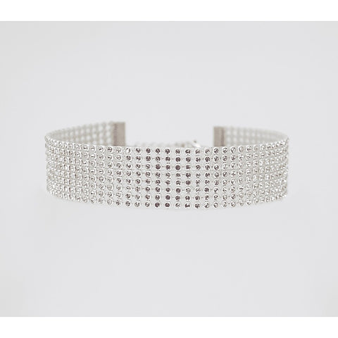 Love In Leather BDSM Play Diamante Choker - Collars and Leads