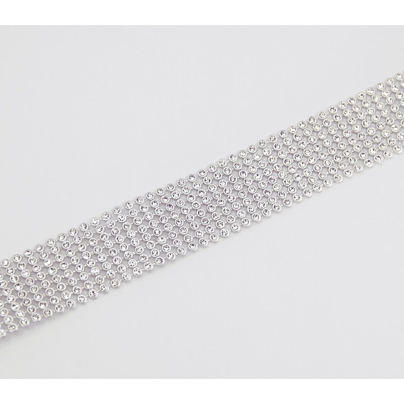 Love In Leather BDSM Play Diamante Choker - Collars and Leads