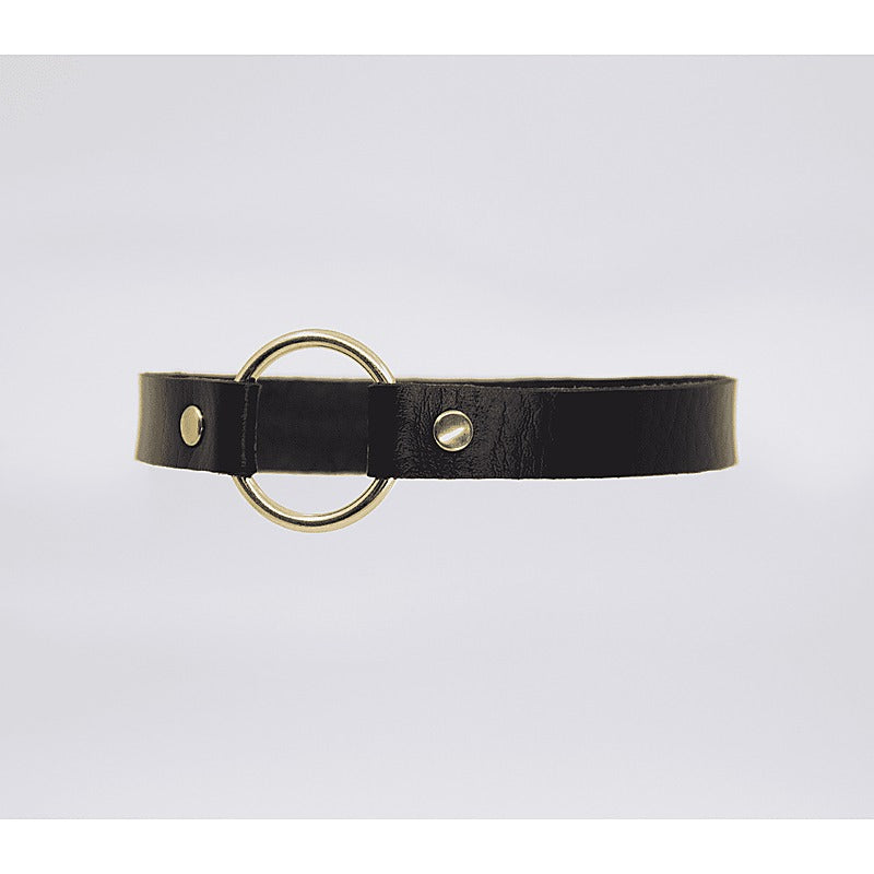 Love In Leather O-Ring Faux Leather BDSM Choker - Collars and Leads