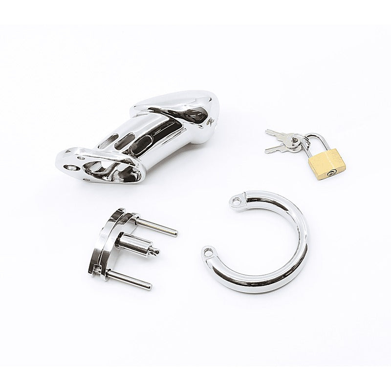 Love In Leather Moulded Shaft Male Chastity Cage - Male Chastity