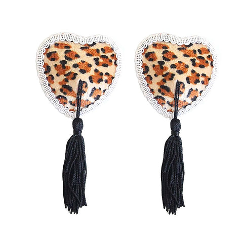 Heart Shape Nipple Tassels By Love In Leather - Breast and Nipple Toys