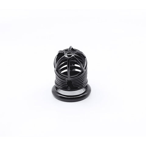 Love In Leather Matte Black Male Chastity Cage - Male Chastity