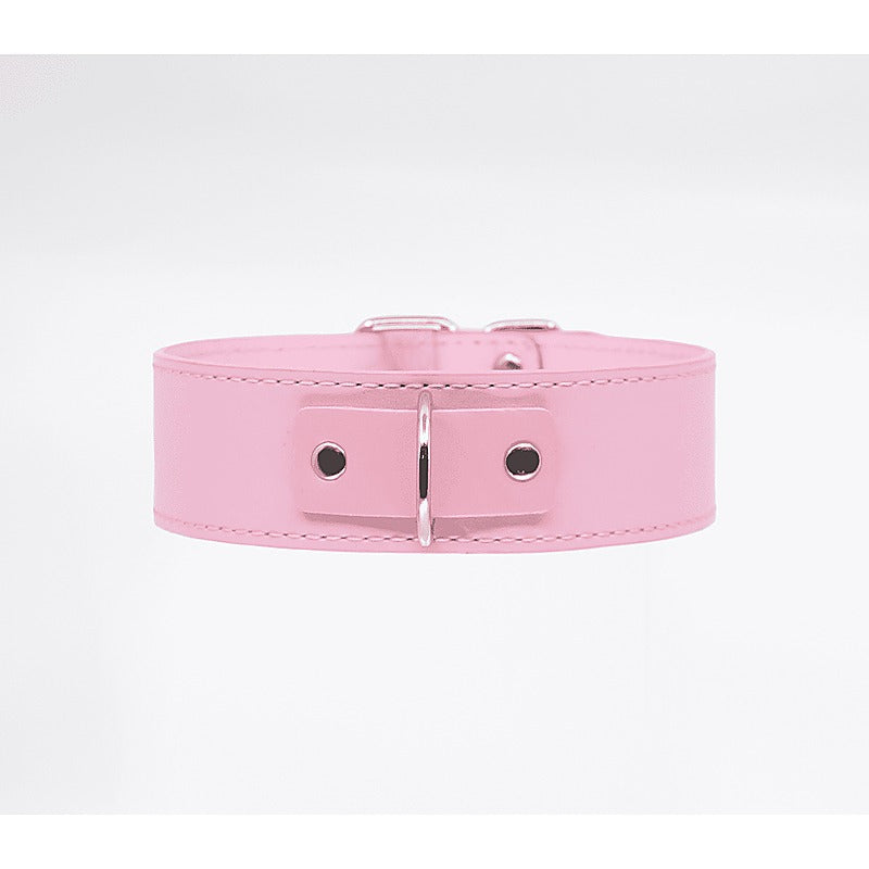 Berlin Baby BDSM Play Unlined PU Collar and Lead - Collars and Leads