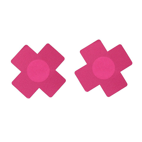 Satin Cross Women Nipple Pasties By Love In Leather - Breast and Nipple Toys