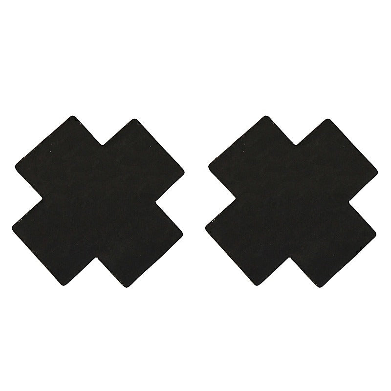 Satin Cross Women Nipple Pasties By Love In Leather - Breast and Nipple Toys
