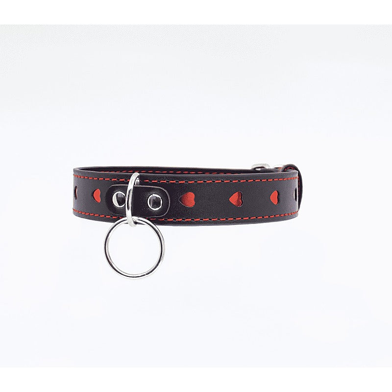 Berlin Baby Metallic Red Love Heart Collar - Collars and Leads
