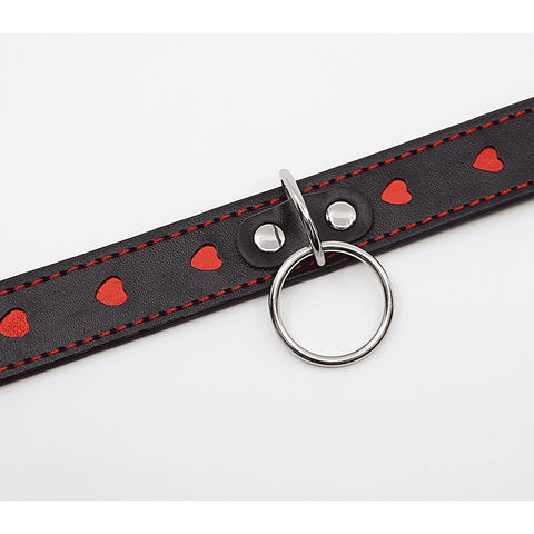 Berlin Baby Metallic Red Love Heart Collar - Collars and Leads