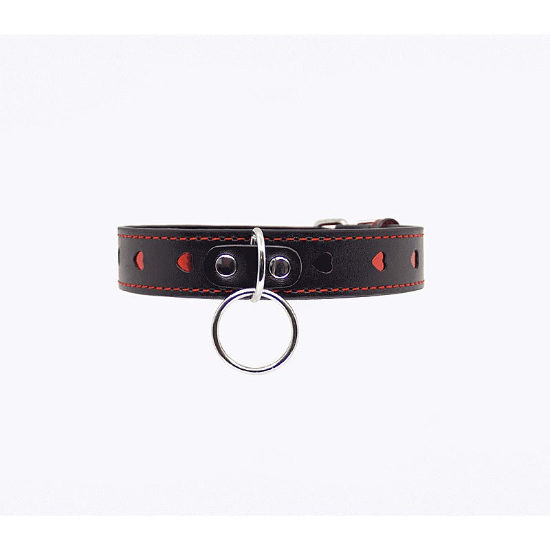 Berlin Baby Metallic Red Love Heart Collar - Collars and Leads