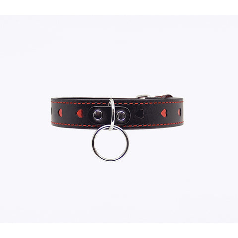 Berlin Baby Metallic Red Love Heart Collar - Collars and Leads